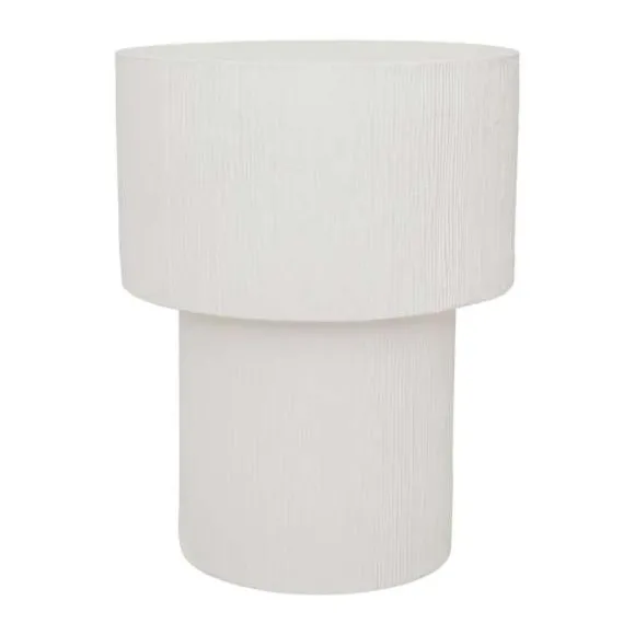 Alezio Ceramic Side Table - White