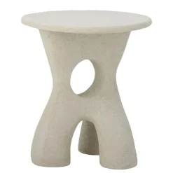 Amiee Polyresin Side Table - White