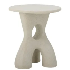 Amiee Polyresin Side Table - White