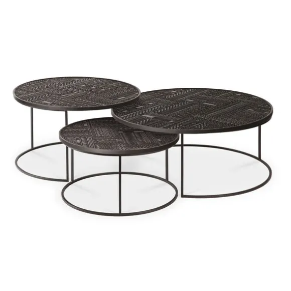 Ancestors Tabwa Round Nesting Coffee Table - Set of 3