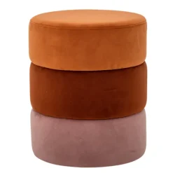 Bilbao Polyester Pouf - Orange