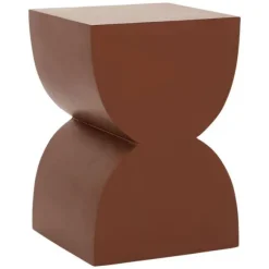 Corvo Wood Rustic Side Table - Brown