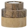 Dalin Sandstone Candlestick/Votive - Brown
