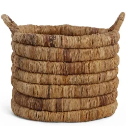 dBodhi Caterpillar Sago Round Basket Two Tone