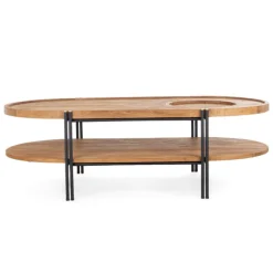 dBodhi Coco Oval Two Tier Coffee Table with Tray