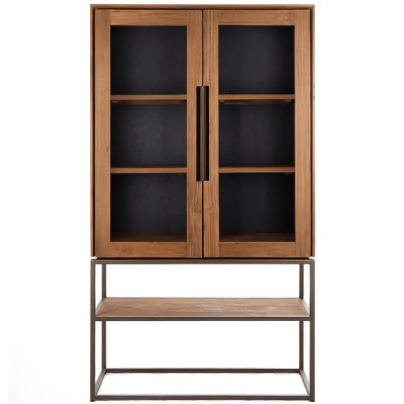 dBodhi Karma Cabinet - 2 Glass Doors/1 Open Rack