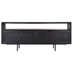 dBodhi Karma Charcoal Low Dresser - 2 Drawers/1 Open Rack