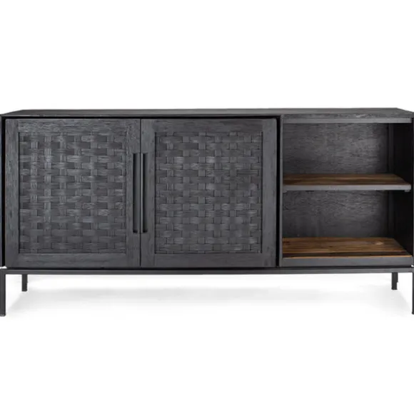 dBodhi Karma Charcoal Low Dresser - 2 Doors/2 Shelves