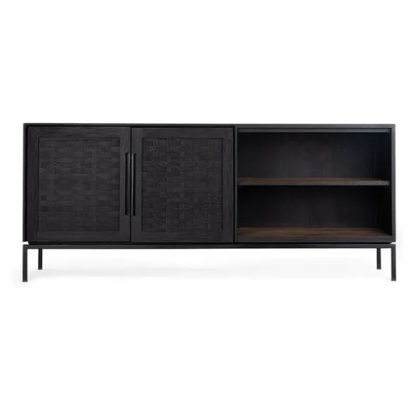 dBodhi Karma Charcoal Low Dresser - 2 Doors/2 Shelves