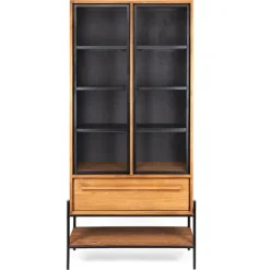 dBodhi Outline Cabinet - 2 Glass Doors/1 Drawer/1 Open Rack