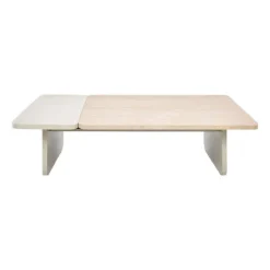 Duo Large Travertine Coffee Table