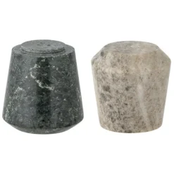 Duo Marble Salt & Pepper Shaker Set - Green