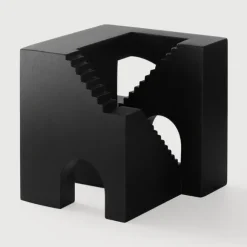 Ethnicraft Mahogany Cube Sculpture