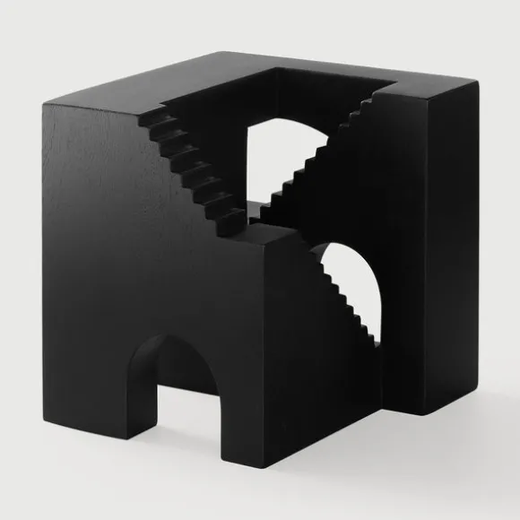 Ethnicraft Mahogany Cube Sculpture