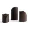 Ethnicraft Mahogany PI Candle Holders - Set of 3
