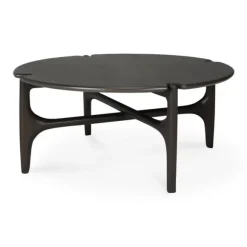 Ethnicraft Mahogany PI Round Coffee Table