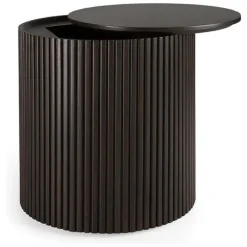 Ethnicraft Mahogany Roller Max Round Side Table
