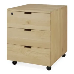 Ethnicraft Oak Billy Drawer Unit with Keylock - 3 Drawer