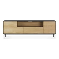Ethnicraft Oak Blackbird TV Cupboard - 1 Doors/1 Flip-down Door/2 Drawers