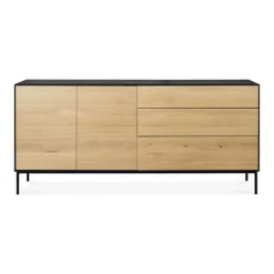 Ethnicraft Oak Blackbird Sideboard - 2 Doors/3 Drawers