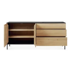 Ethnicraft Oak Blackbird Sideboard - 2 Doors/3 Drawers