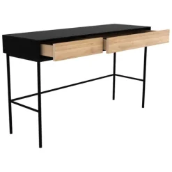 Ethnicraft Oak Blackbird Desk - 2 Drawers