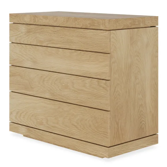 Ethnicraft Oak Burger Chest of 4 Drawers