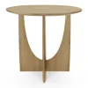 Ethnicraft Oak Geometric Side Table