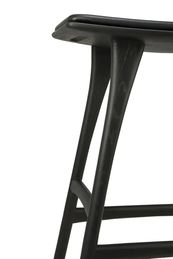 Ethnicraft Oak Osso Counter Stool - Leather