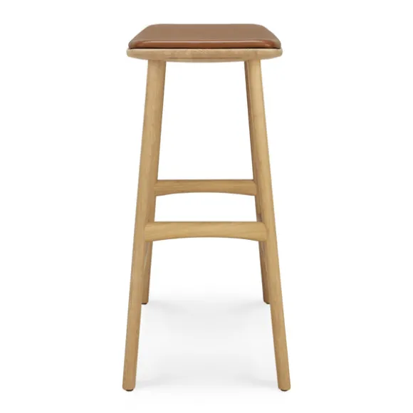 Ethnicraft Oak Osso Counter Stool - Leather