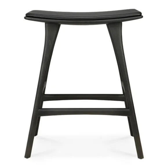 Ethnicraft Oak Osso Counter Stool - Leather
