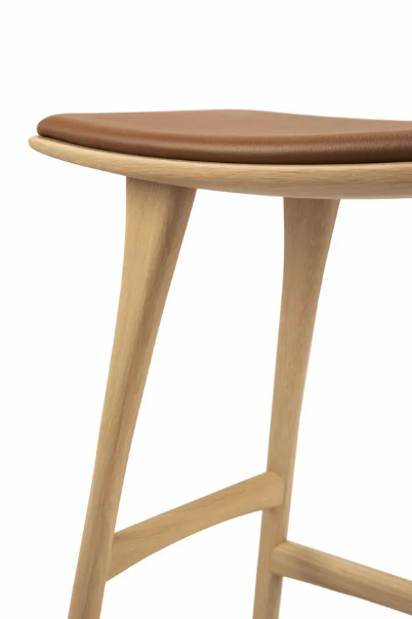 Ethnicraft Oak Osso Counter Stool - Leather