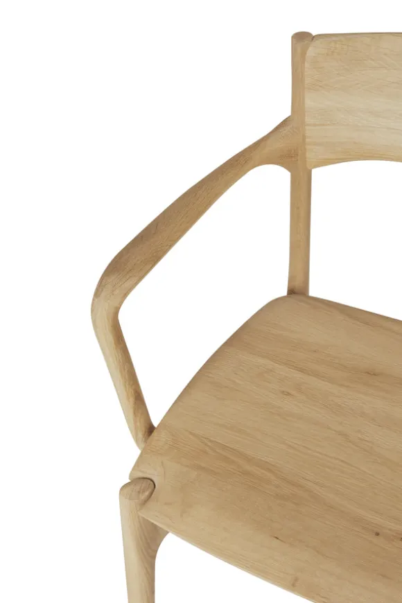 Ethnicraft Oak PI Dining Chair with Armrest