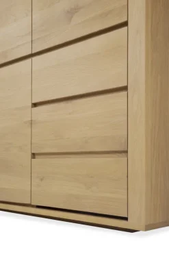 Ethnicraft Oak Shadow Dresser - 3 Doors/3 Drawers