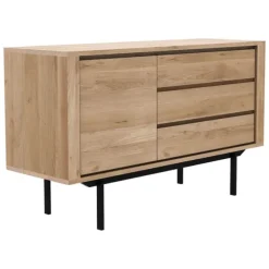 Ethnicraft Oak Shadow Sideboard - 1 Doors/3 Drawers