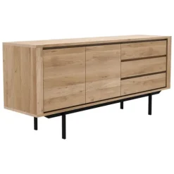 Ethnicraft Oak Shadow Sideboard - 2 Doors/3 Drawers