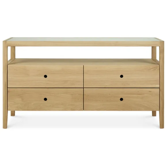 Ethnicraft Oak Spindle Dresser - 4 Drawers