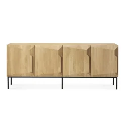 Ethnicraft Oak Stairs Sideboard - 4 Doors
