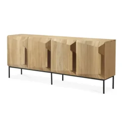 Ethnicraft Oak Stairs Sideboard - 4 Doors