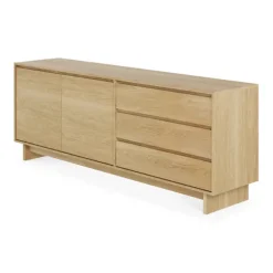 Ethnicraft Oak Wave 2 Doors 3 Drawers Sideboard