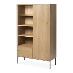 Ethnicraft Oak Whitebird Storage Cupboard - 1 Door/1 Drawer