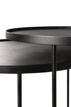 Ethnicraft Round Tray Side Table - Set of 2