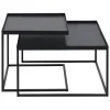 Ethnicraft Square Tray Side Table - Set of 2
