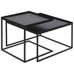 Ethnicraft Square Tray Side Table - Set of 2