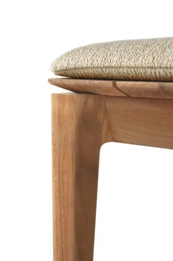 Ethnicraft Teak Bok Outdoor 3 Seater Bench - Fabric