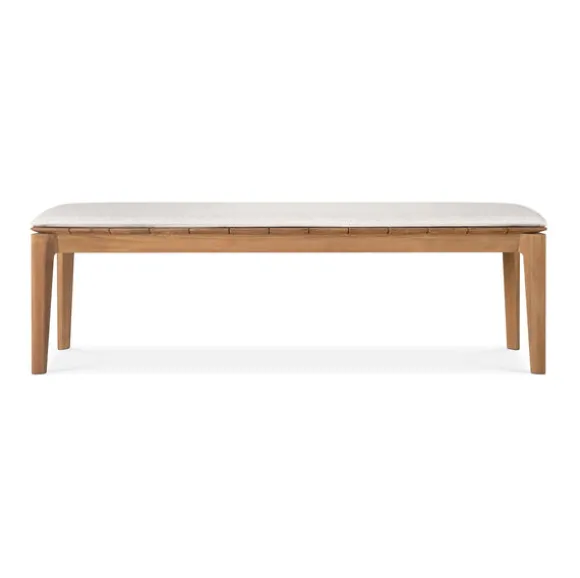 Ethnicraft Teak Bok Outdoor 3 Seater Bench - Fabric