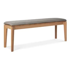 Ethnicraft Teak Bok Outdoor 2 Seater Bench - Fabric