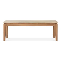 Ethnicraft Teak Bok Outdoor 2 Seater Bench - Fabric