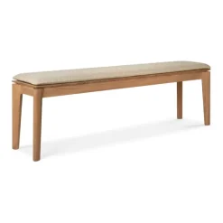Ethnicraft Teak Bok Outdoor 3 Seater Bench - Fabric