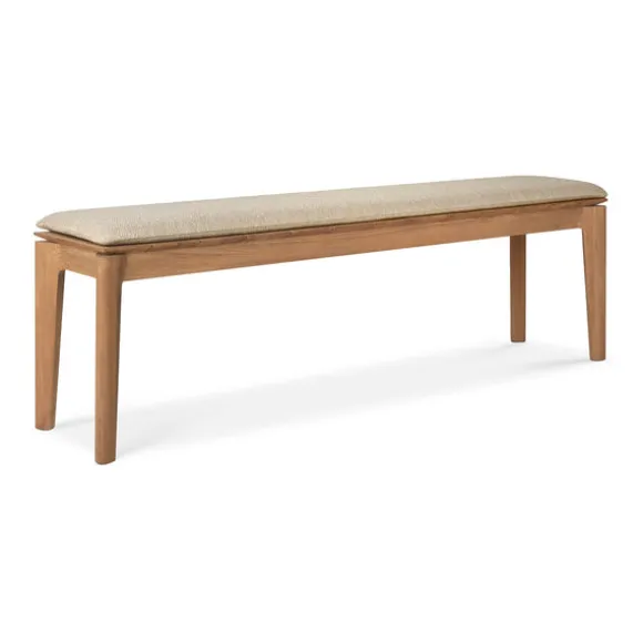 Ethnicraft Teak Bok Outdoor 3 Seater Bench - Fabric